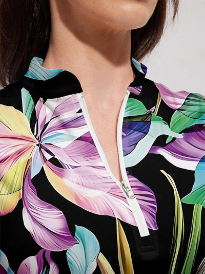 Hyped-up Tropical Sleeveless 36.5 Inch Dress UPF50+