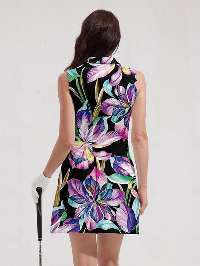 Hyped-up Tropical Sleeveless 36.5 Inch Dress UPF50+