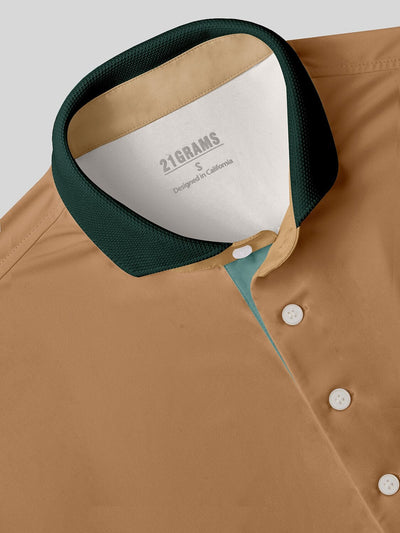 Bold Baroque Men's Ribbed Collar Polo Top UPF50+
