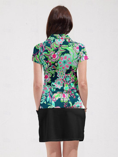Hyped-up Tropical Polo Top UPF50+