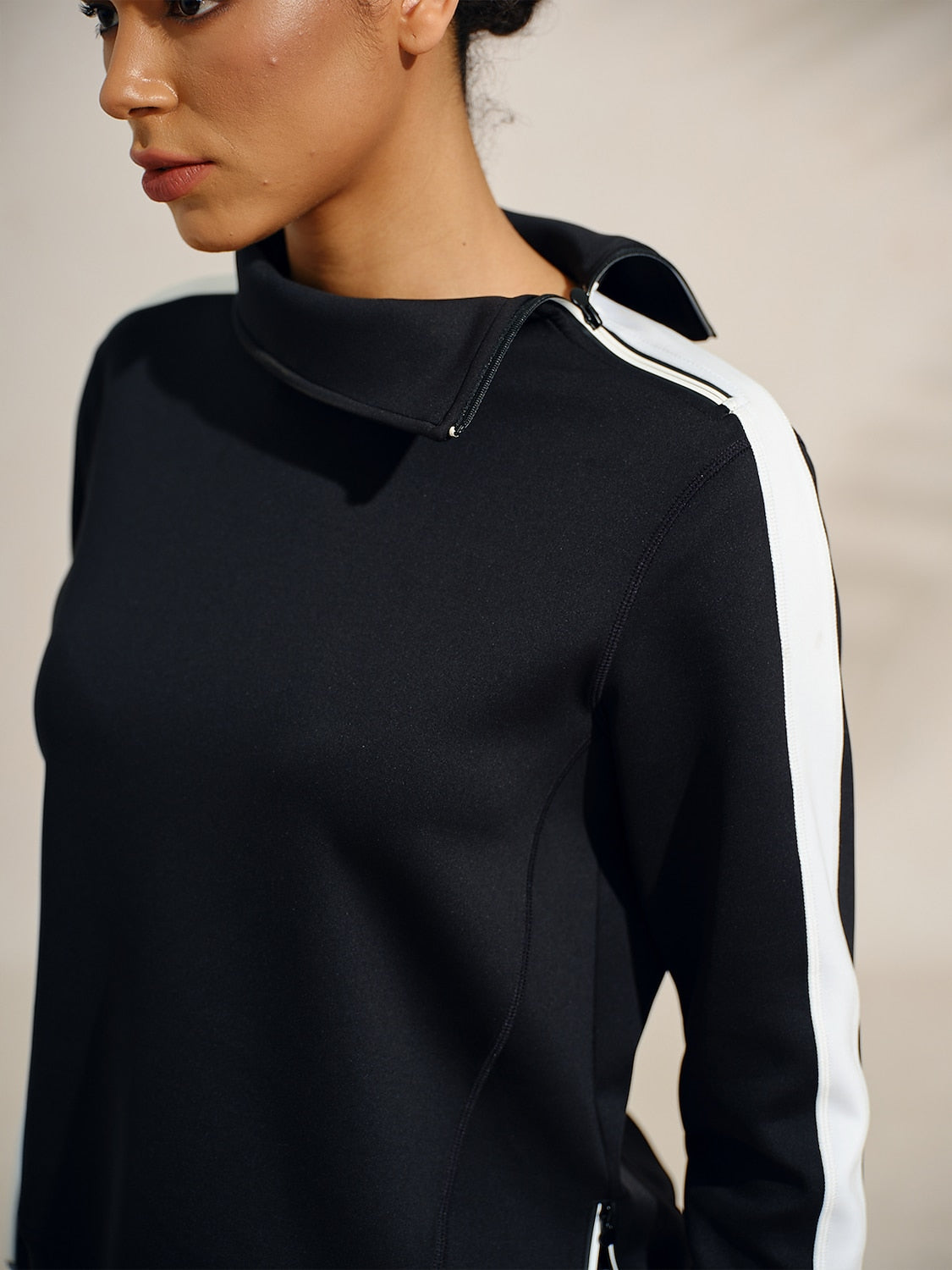 More Than Basic Irregular Collar Golf Sweatshirt
