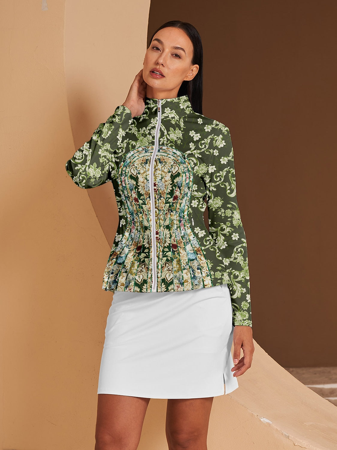 Botanical Energy Ruffle Golf Jacket Sun Protection