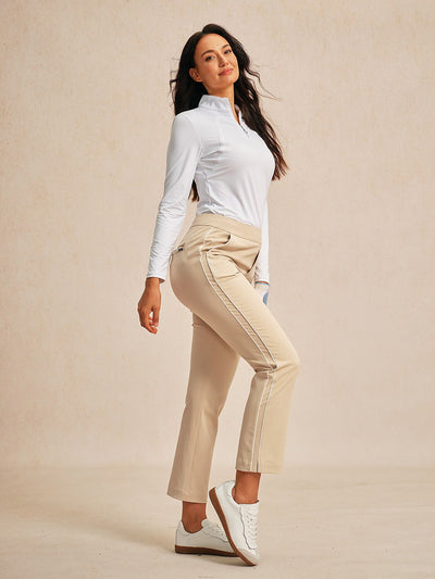 Eagle 28 Inch Performance Stretch Trimmed Ankle Pants