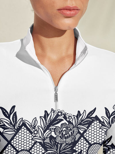 Botanical Energy Golf Shirt Quarterzip UPF50+