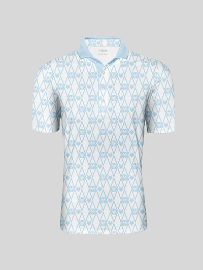 Hyper-prep Men's Ribbed Collar Polo Top UPF50+