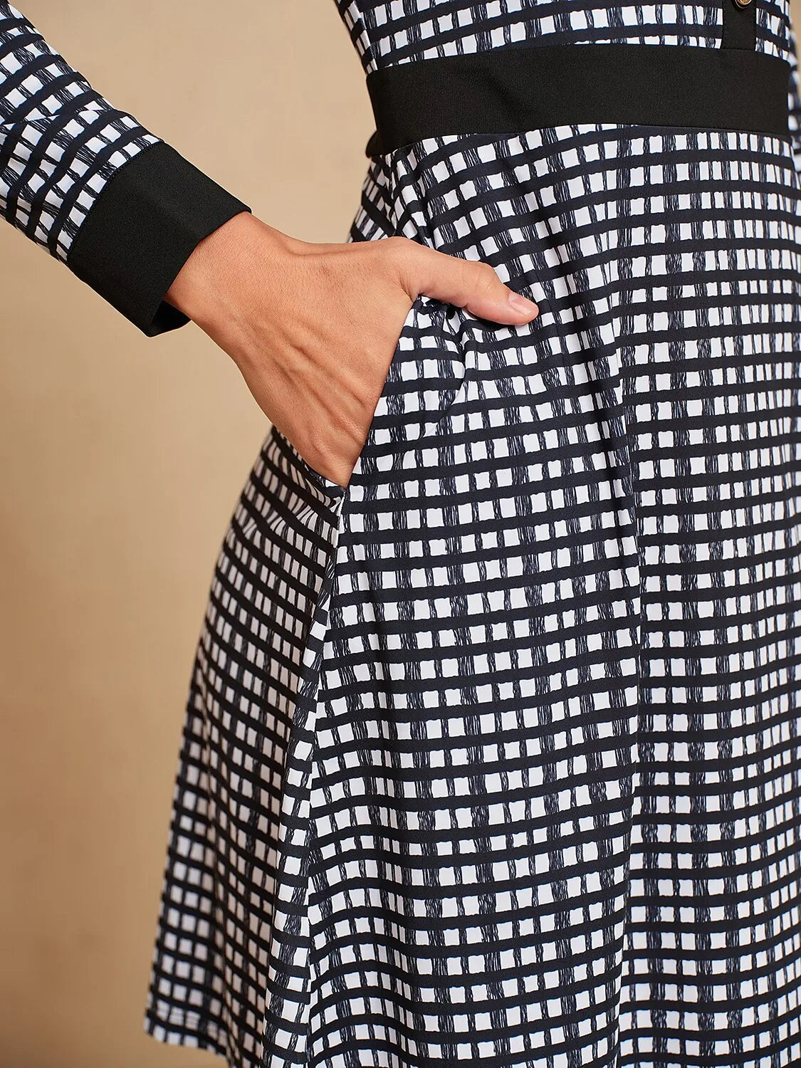 More Than Basic Long Sleeve A-Line 36.5 Inch Dress UPF50+