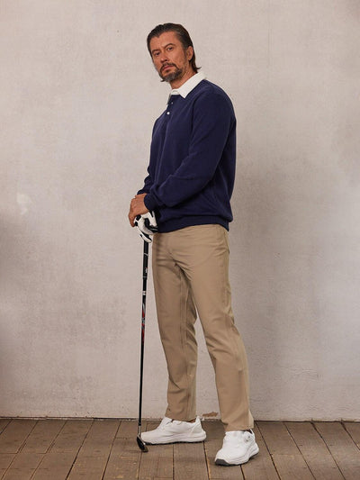 More Than Basic Men's Golf Button Up Collared Sweatshirt