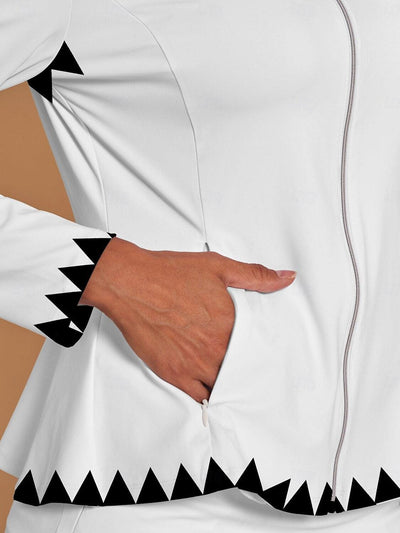 Bold Baroque Ruffle Golf Jacket Sun Protection