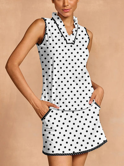 Hyper-prep Ruffle V-Neck Tank Top UPF50+