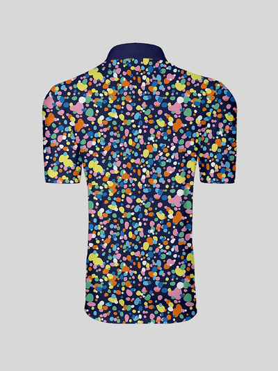 Hyper-prep Men's Ribbed Collar Polo Top UPF50+