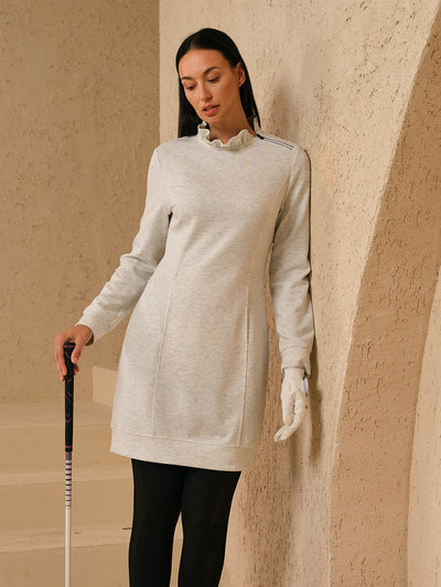 UltraSoft Long Sleeve Ruffle 36.5 Inch Dress