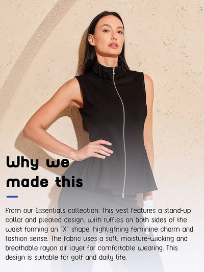 More Than Basic Sleeveless Ruffle Vest UPF50+