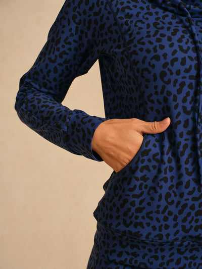 More Than Basic Leopard Lace Up Golf Sweatshirt