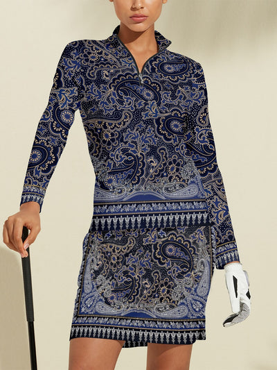 Pretty Feminine Silky Golf Shirt Quarterzip UPF50+
