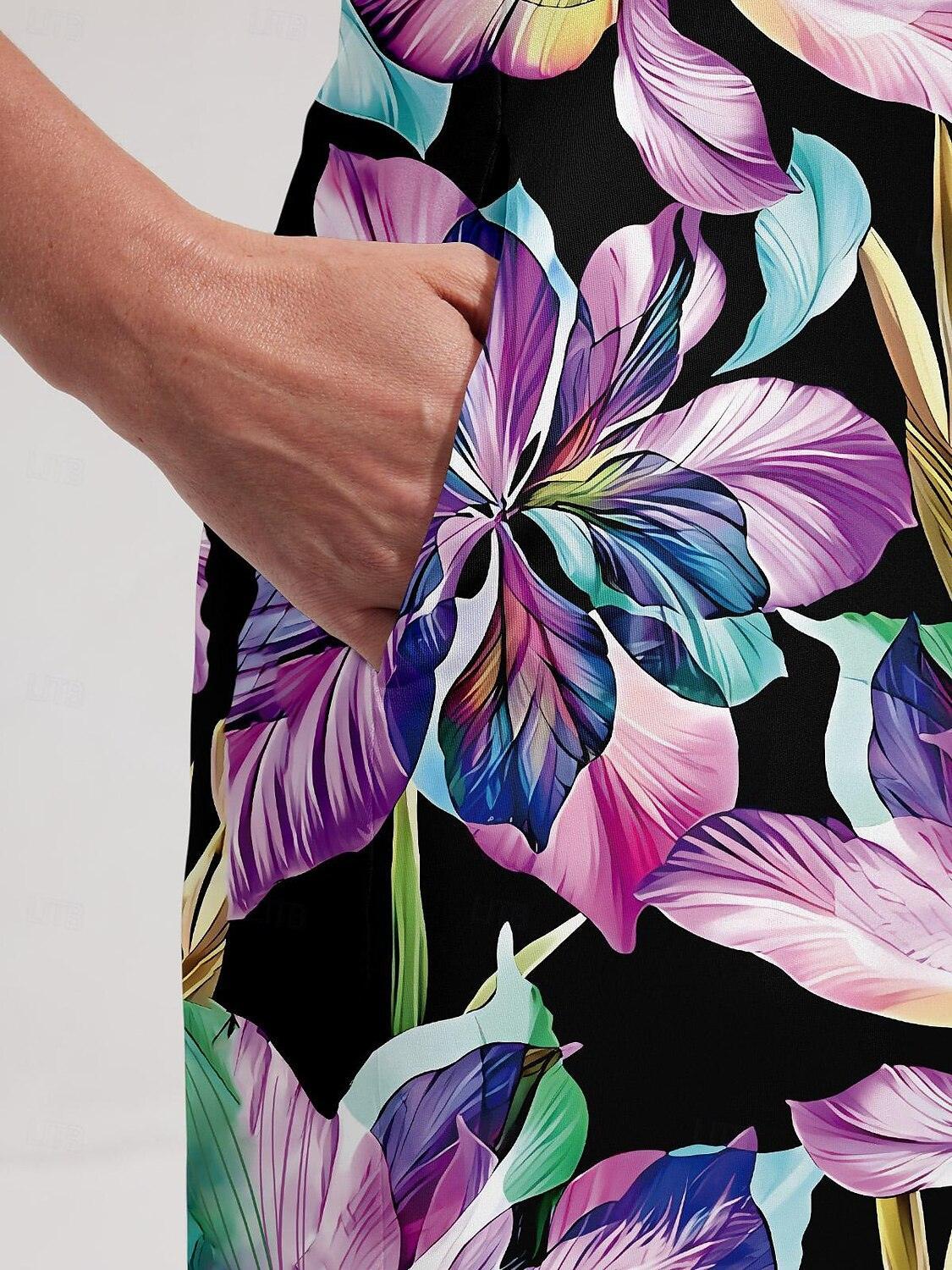 Hyped-up Tropical Sleeveless 36.5 Inch Dress UPF50+