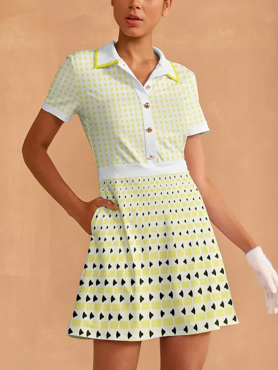 Not So Classic Short Sleeve A-Line 36.5 Inch Dress