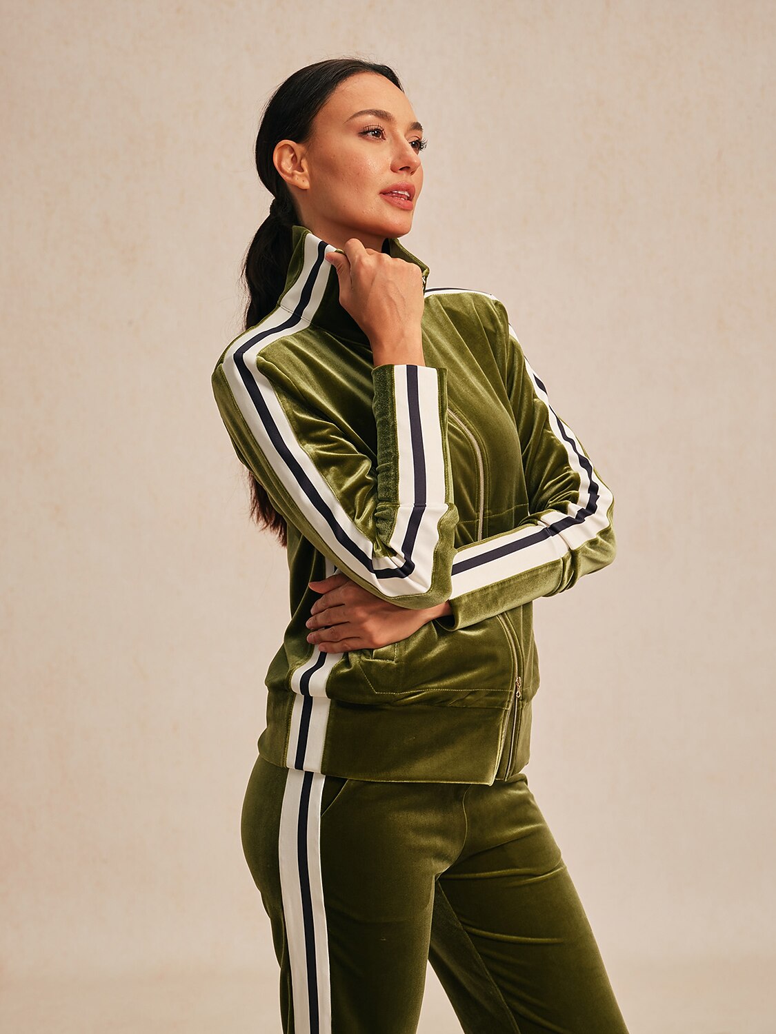 UltraSoft Velvet Long Sleeve Full Zip Jacket