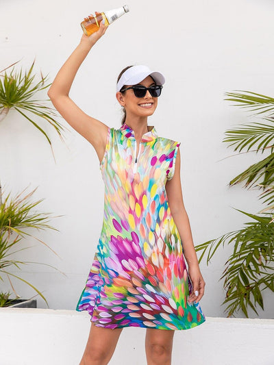 Hyped-up Tropical Sleeveless 36.5 Inch Dress UPF50+