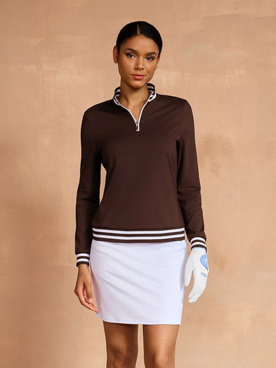 Navycore Long Sleeve Golf Shirt Quarterzip UPF50+