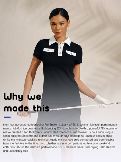 Navycore The Signature Gold-Button Luxe Polo