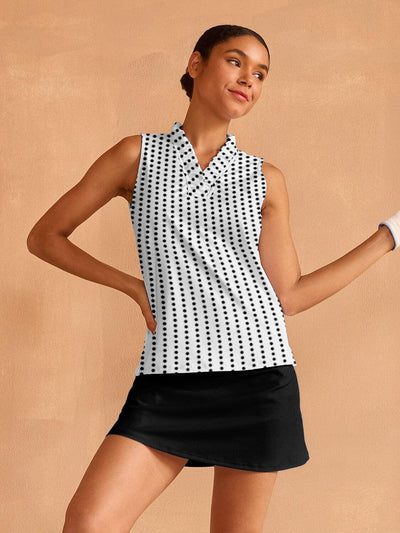 Hyper-prep Ruffle V-Neck Tank Top UPF50+