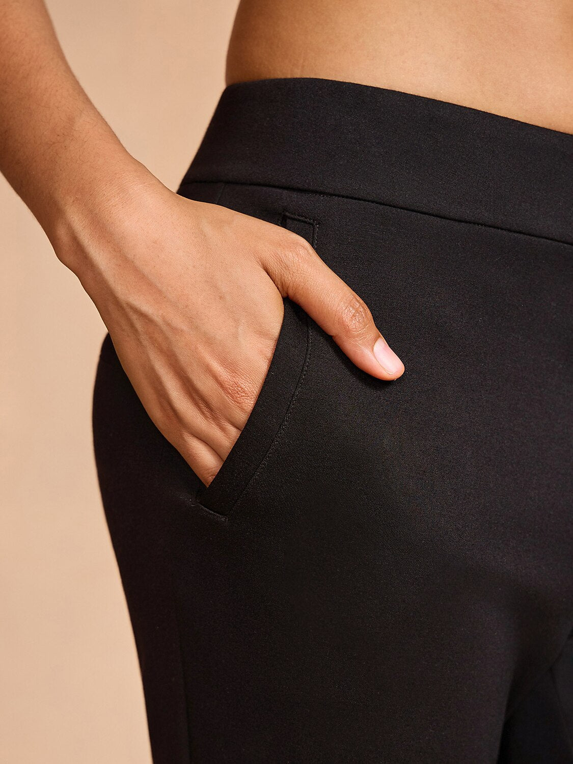 More Than Basic Stretch Zipper Pocket Ankle Pants